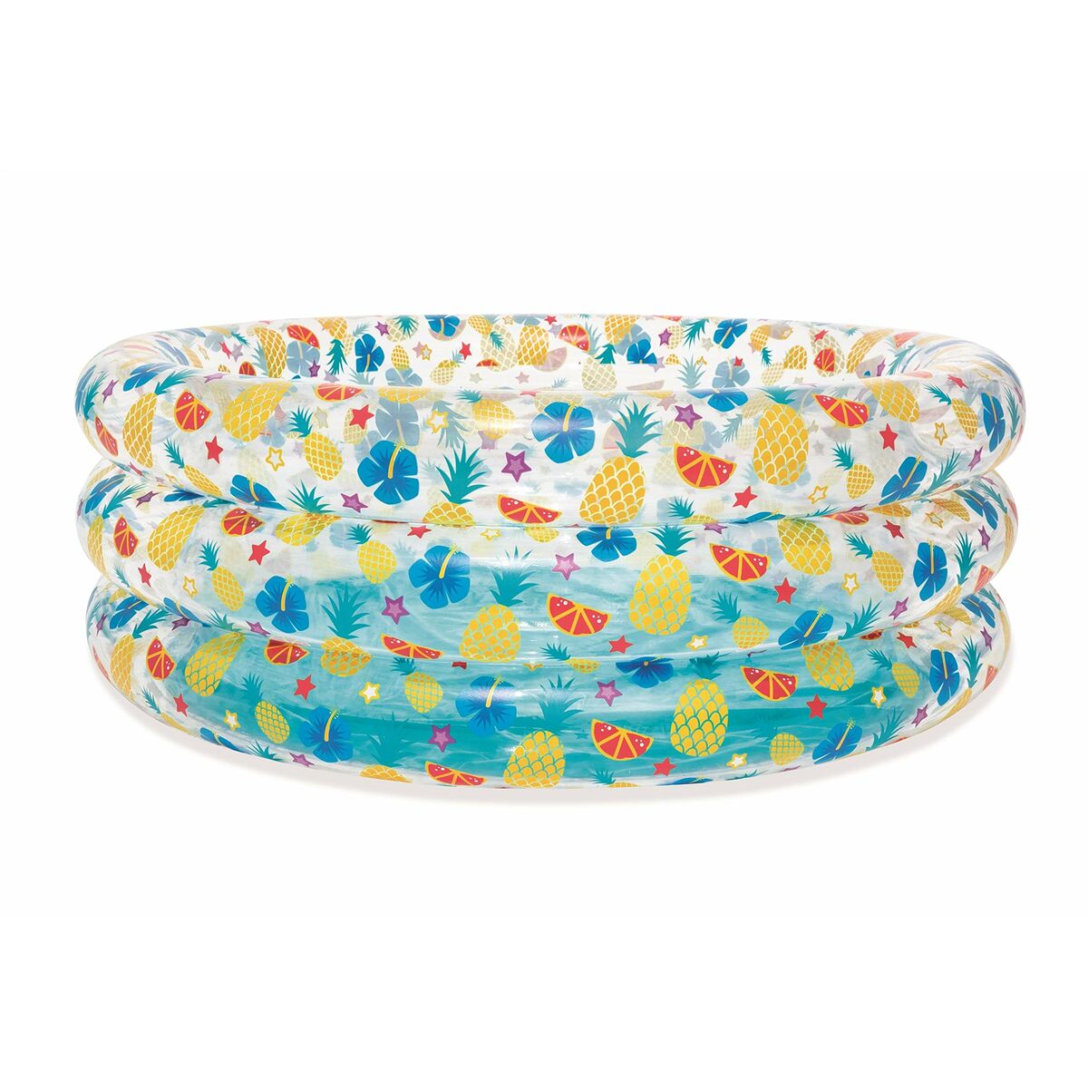 Bestway Uppblåsbar Pool 3 Ringar Transparent Tropisk 150x53 cm +6 År Trädgård 51045 - 3