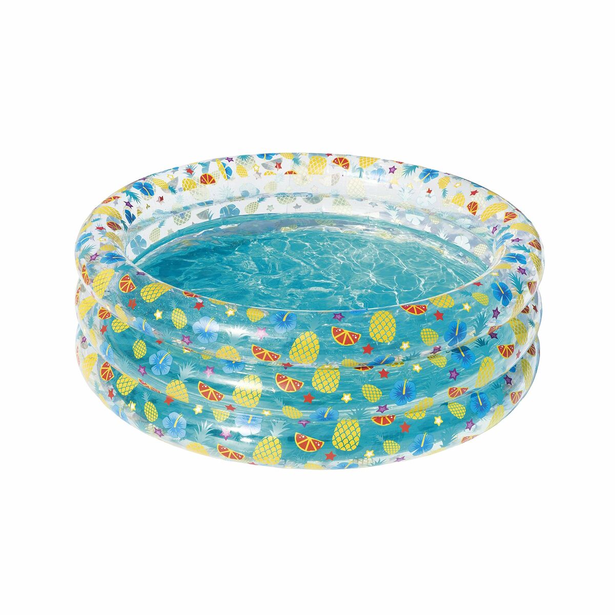 Bestway Uppblåsbar Pool 3 Ringar Transparent Tropisk 150x53 cm +6 År Trädgård 51045 - 15