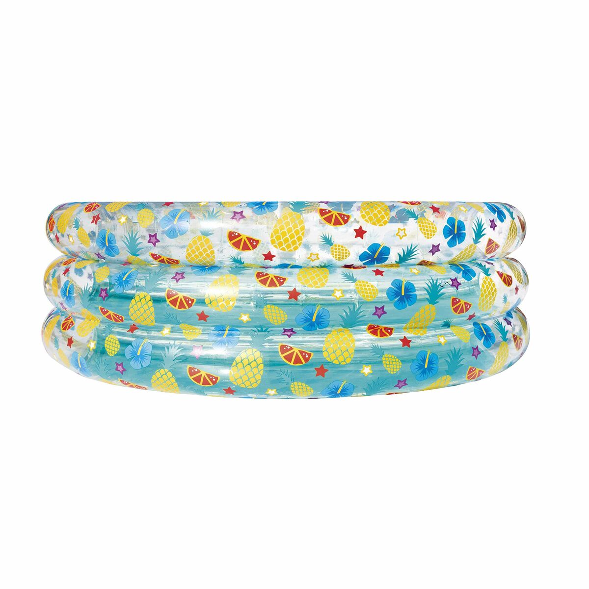 Bestway Uppblåsbar Pool 3 Ringar Transparent Tropisk 150x53 cm +6 År Trädgård 51045 - 8