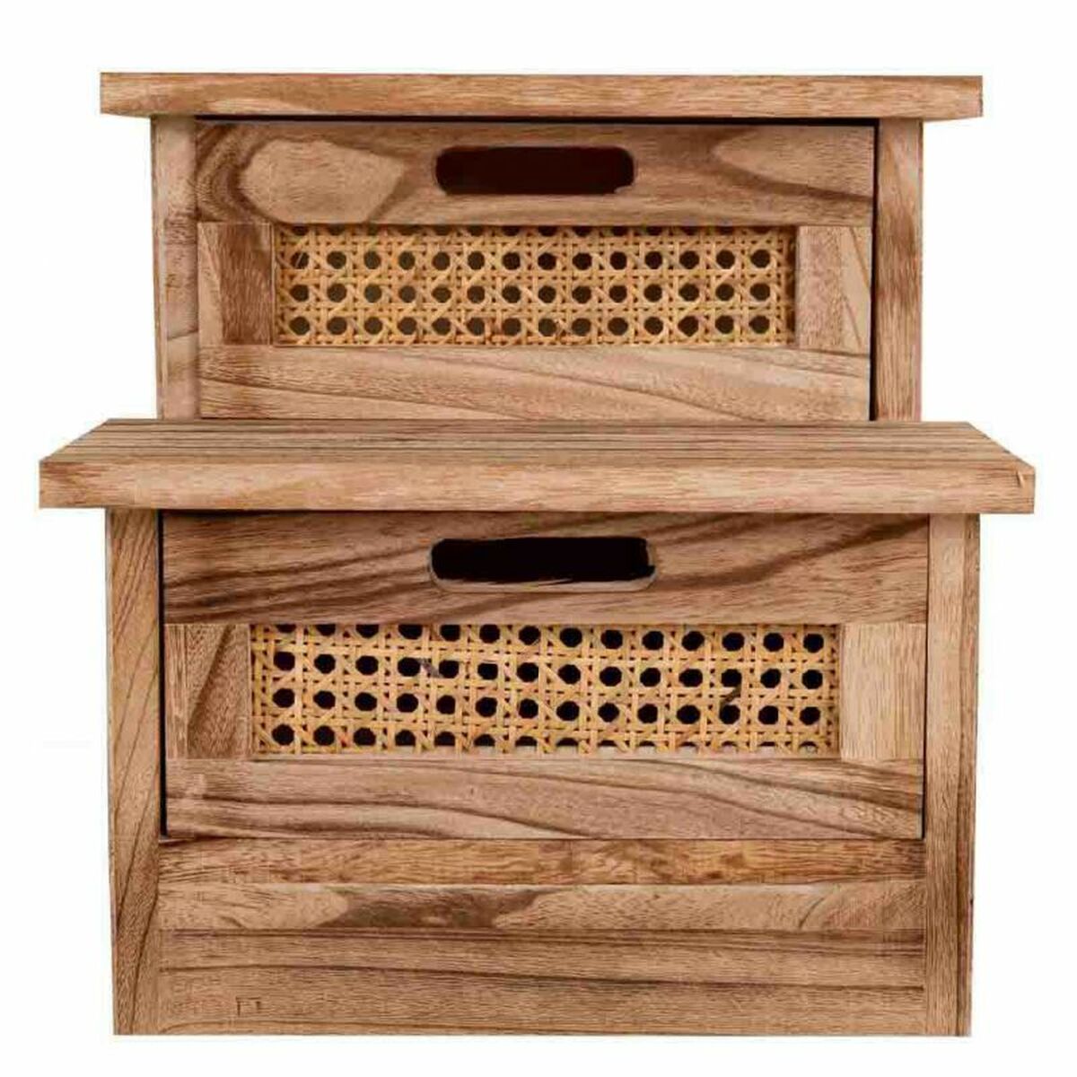 Sittpall Alexandra House Living Paulowniaträ 34 x 34 x 34 cm Trappa - 2