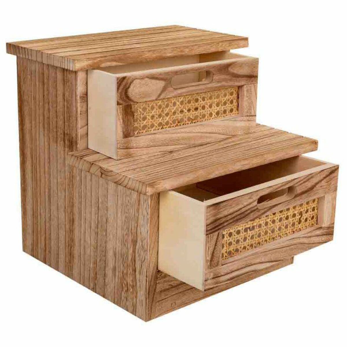 Sittpall Alexandra House Living Paulowniaträ 34 x 34 x 34 cm Trappa - 3