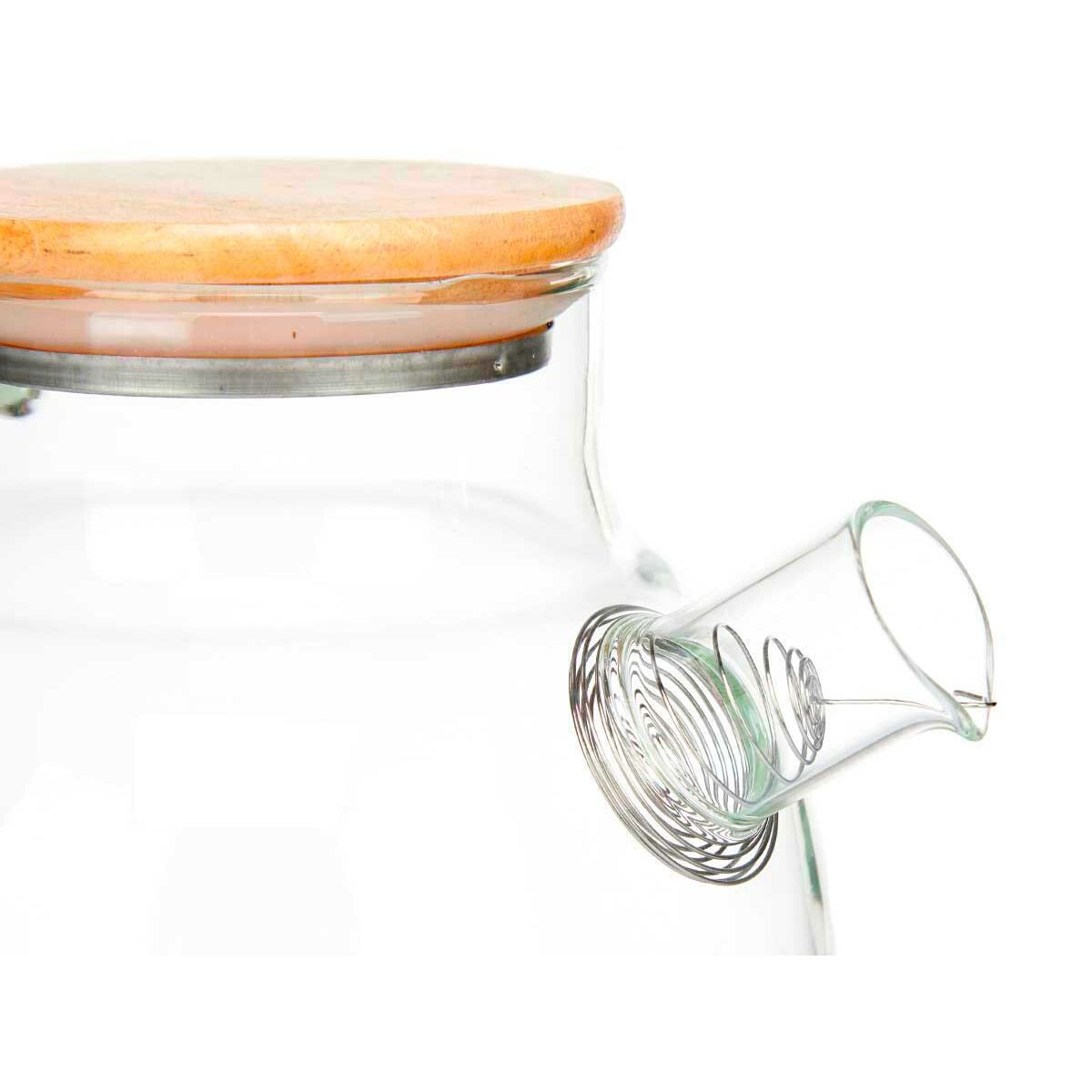 Karaff med infusionsfilter Bambu Borosilikatglas 1,2 L 22 x 16 x 14 cm (6 antal) - 2