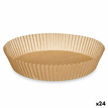 Papper för luftfritös 23,5 x 23,5 x 4 cm Set Rund 20 Delar (24 antal)