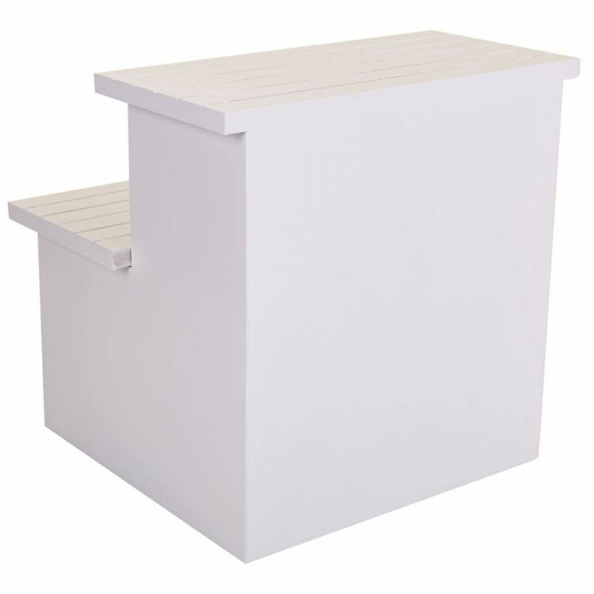 Sittpall Alexandra House Living Vit Paulowniaträ Trä MDF 34 x 34 x 34 cm Trappa - 5