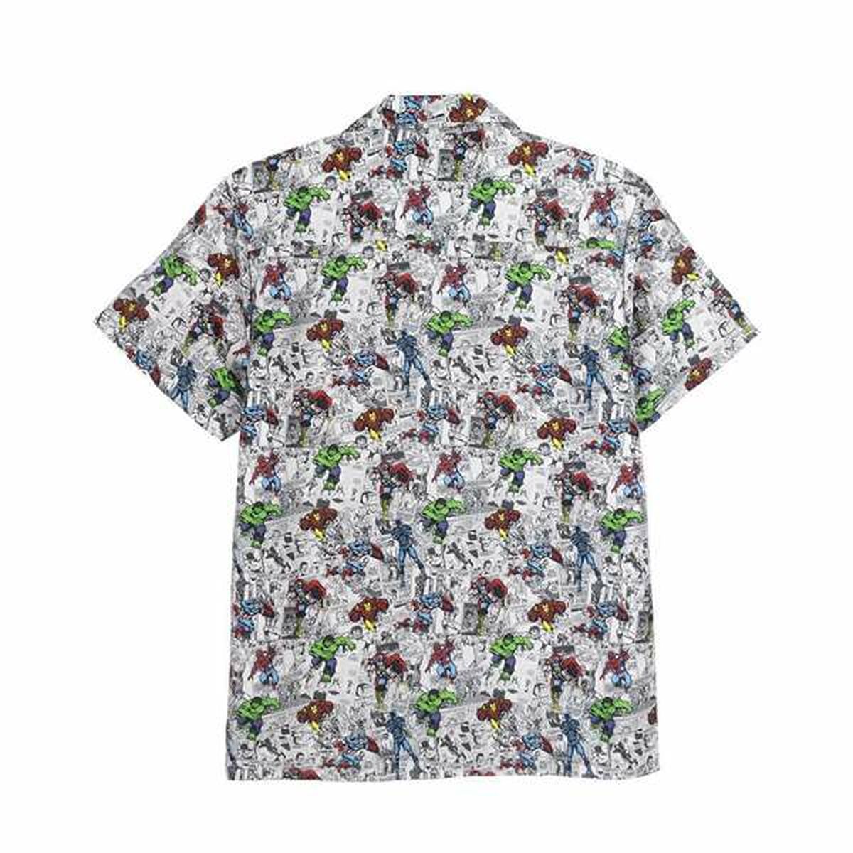 T-shirt med kortärm Herr Marvel Ljusgrå