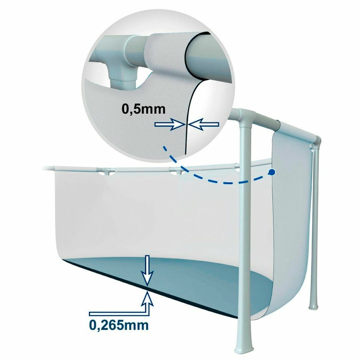 flyttbar pool Intex Prism Frame 305 x 76 cm 4485 L Rund - 5