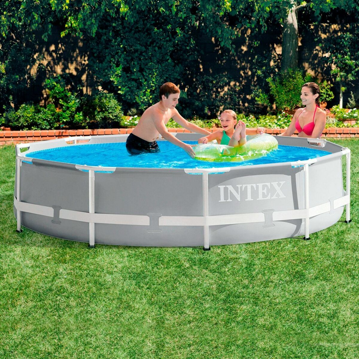 flyttbar pool Intex Prism Frame 305 x 76 cm 4485 L Rund - 7