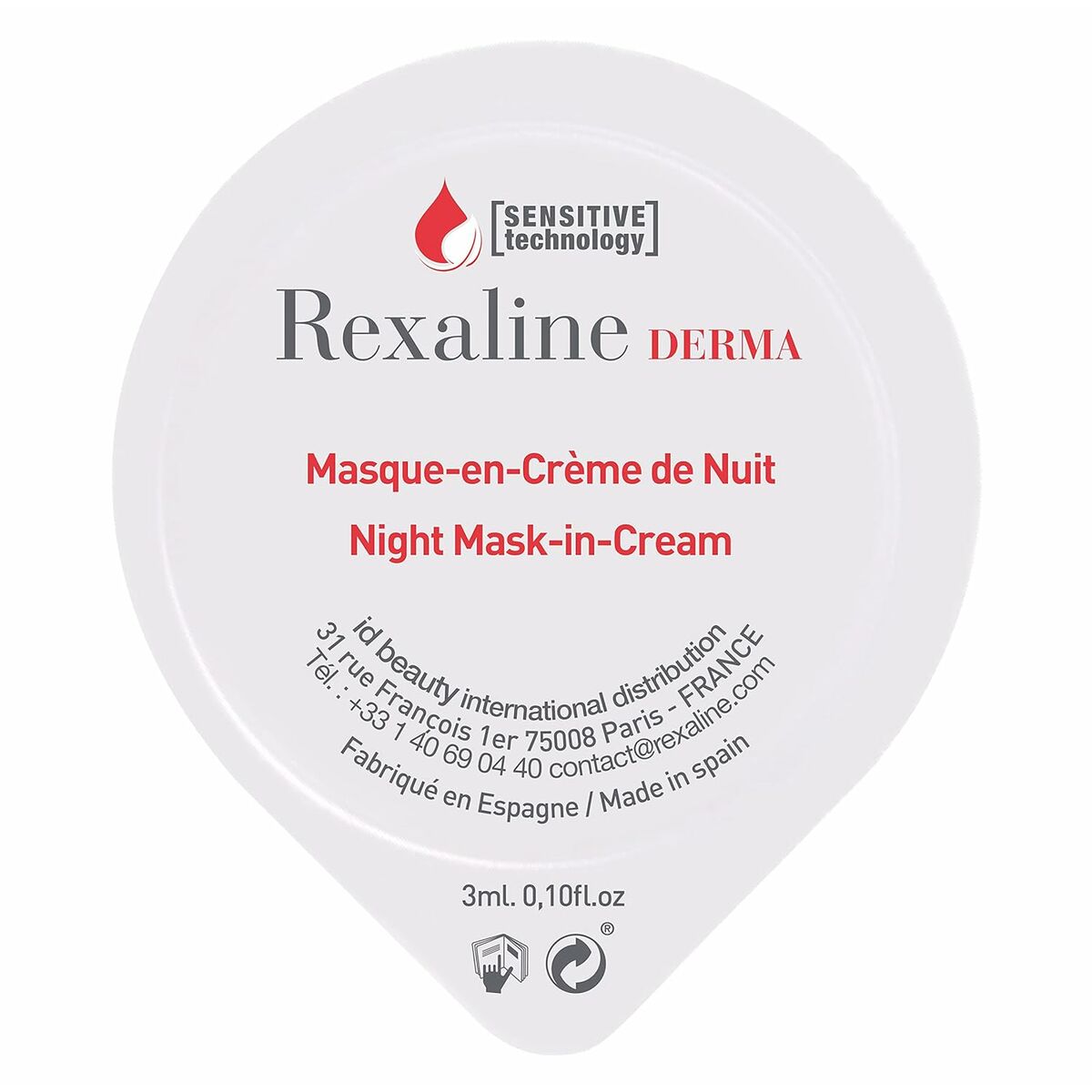 Fuktande nattmask Rexaline Repair 3 ml x 6 Känslig hud - 3