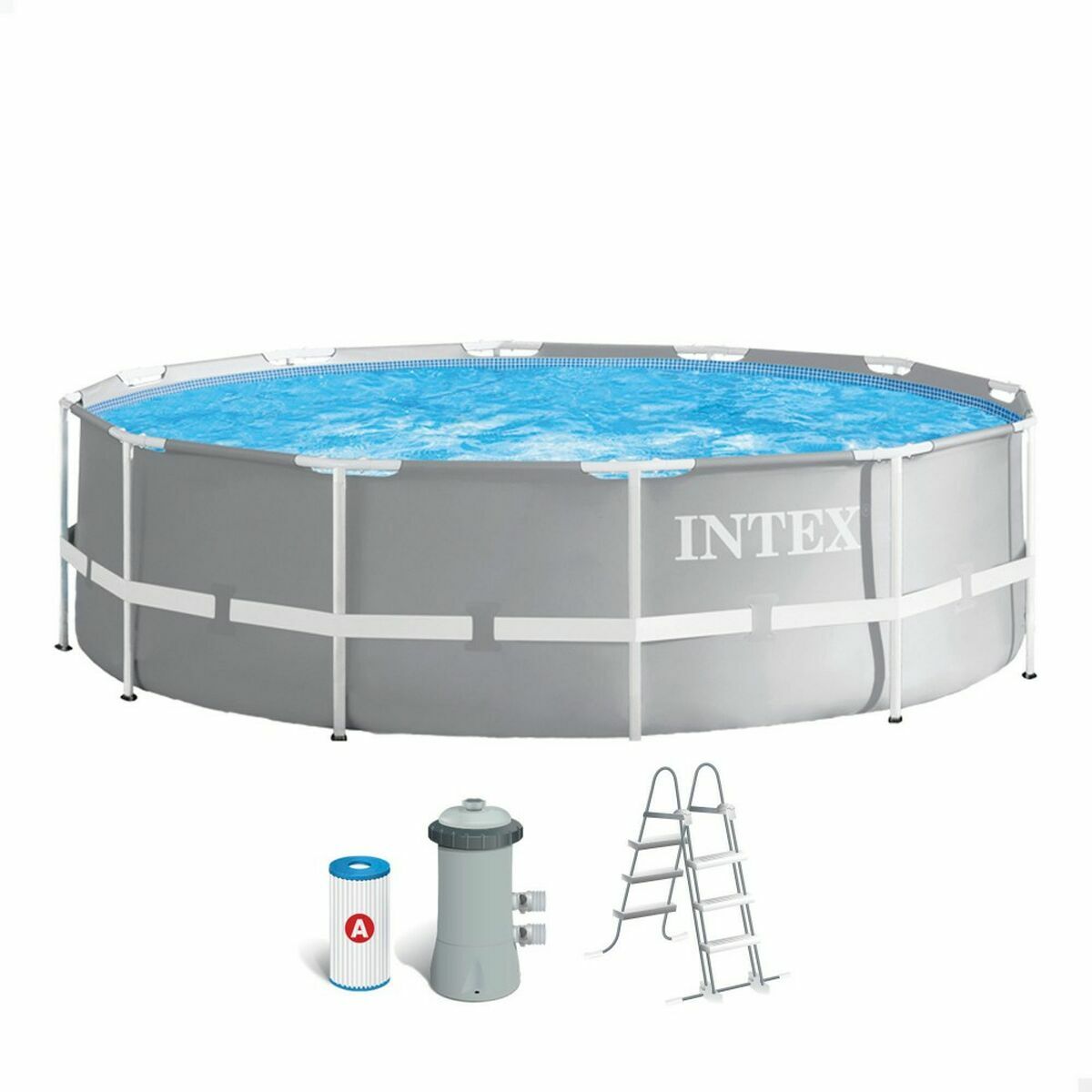 flyttbar pool Intex Prism Frame 366 x 99 x 366 cm 366 x 99 cm 8592 l
