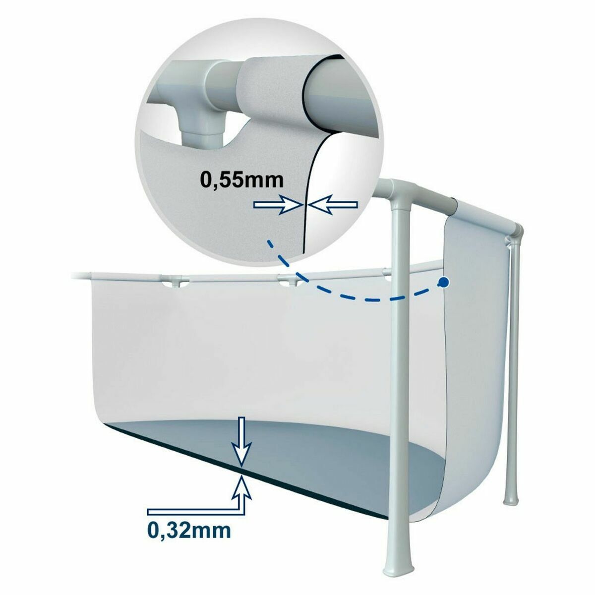 flyttbar pool Intex Prism Frame 366 x 99 x 366 cm 366 x 99 cm 8592 l - 6