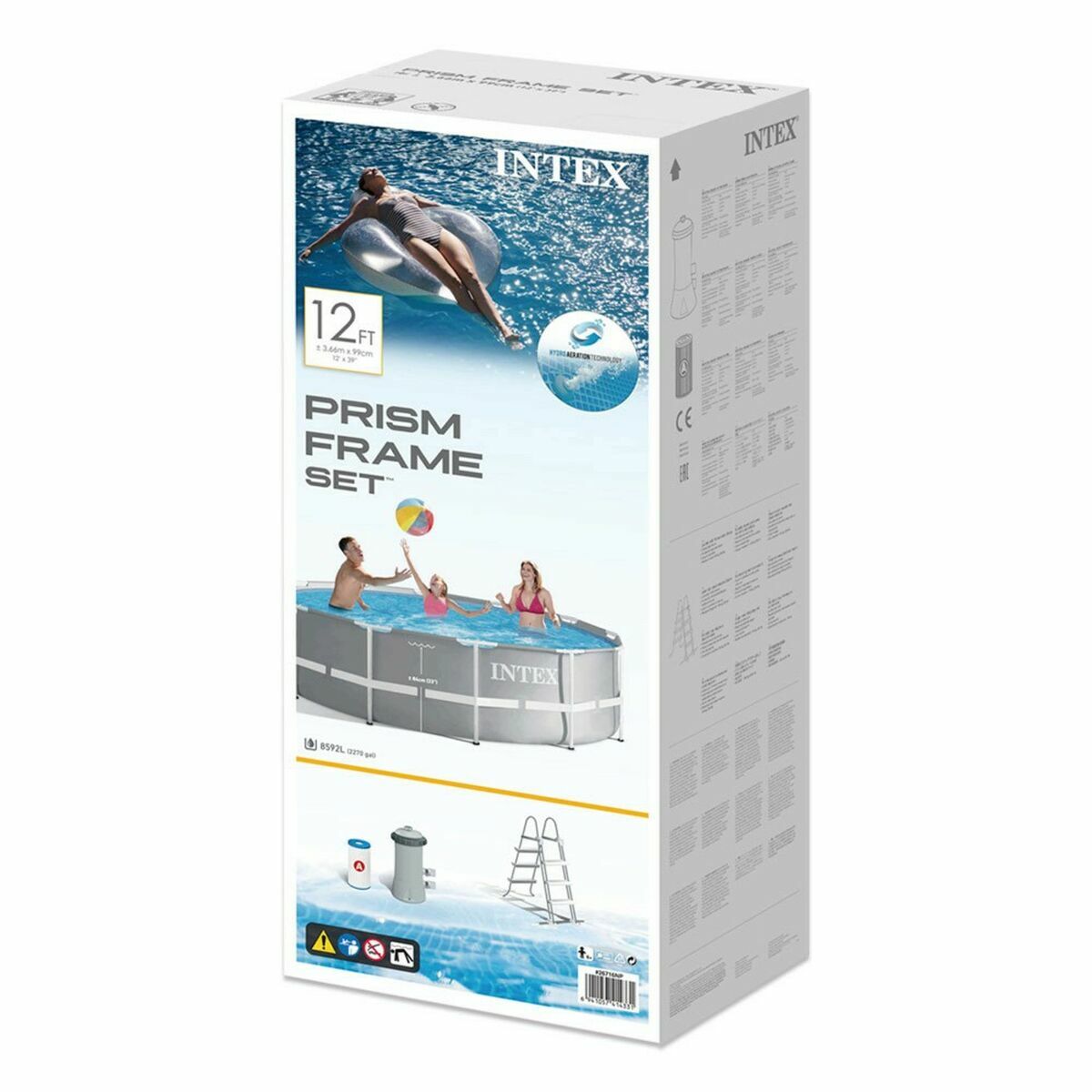 flyttbar pool Intex Prism Frame 366 x 99 x 366 cm 366 x 99 cm 8592 l - 5