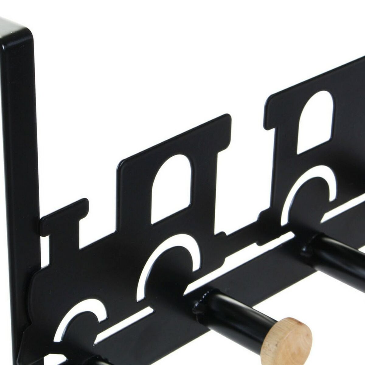 Dörrhängare DKD Home Decor 8424001835546 Tåg Vit Svart Metall Trä MDF 28,5 x 8,5 x 16,5 cm (2 antal) - 5