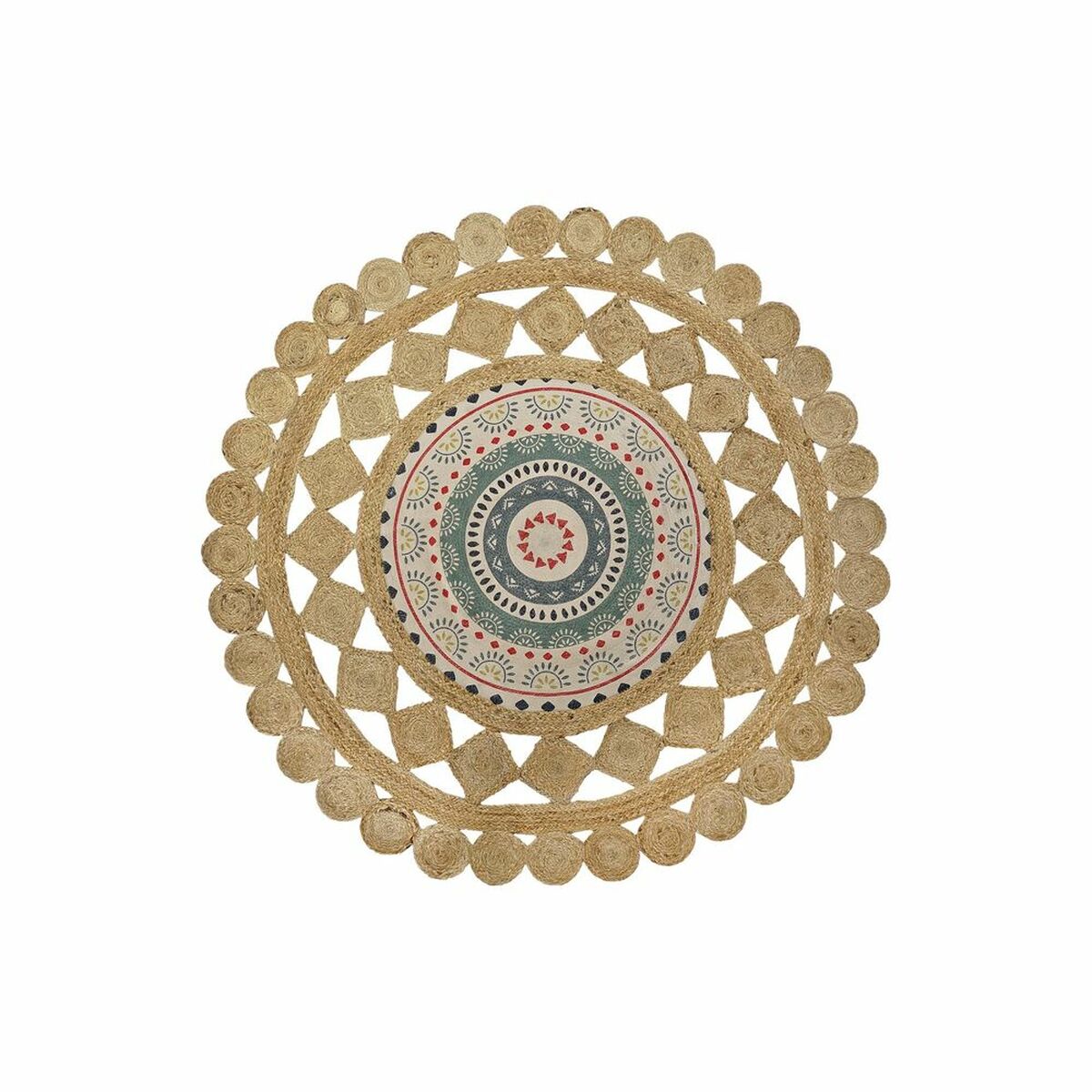 Matta DKD Home Decor Brun Multicolour (150 x 150 x 0,75 cm) - 5