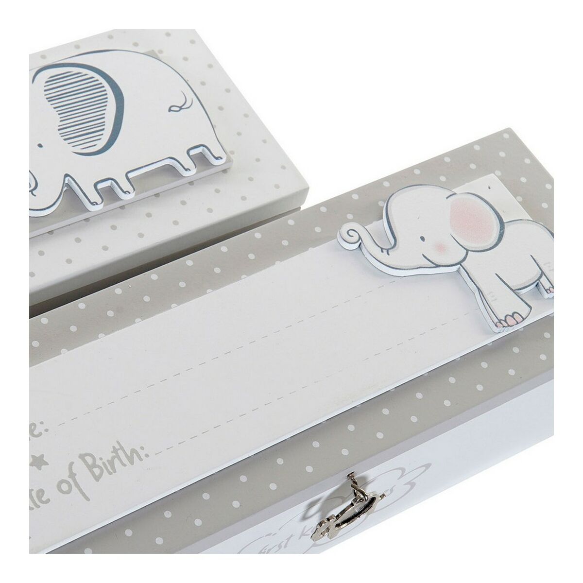 Dekorationslåda DKD Home Decor Metall Trä MDF (24 x 8 x 6 cm) (2 pcs) - 2