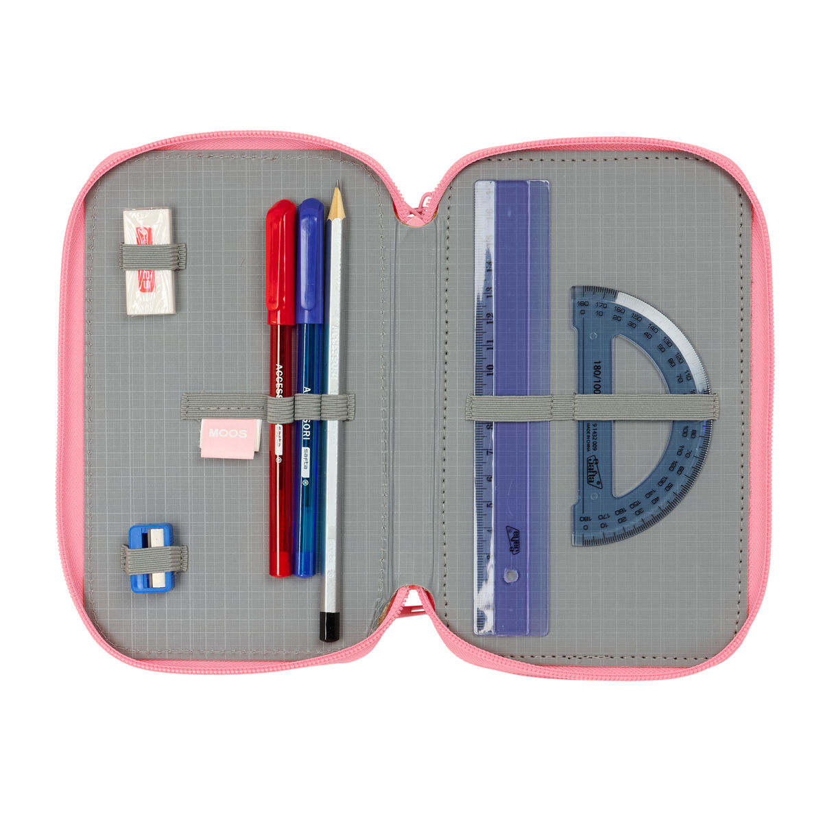 Pennfodral med tillbehör Moos Passion Multicolour 12,5 x 19,5 x 5,5 cm 37 Delar - 2