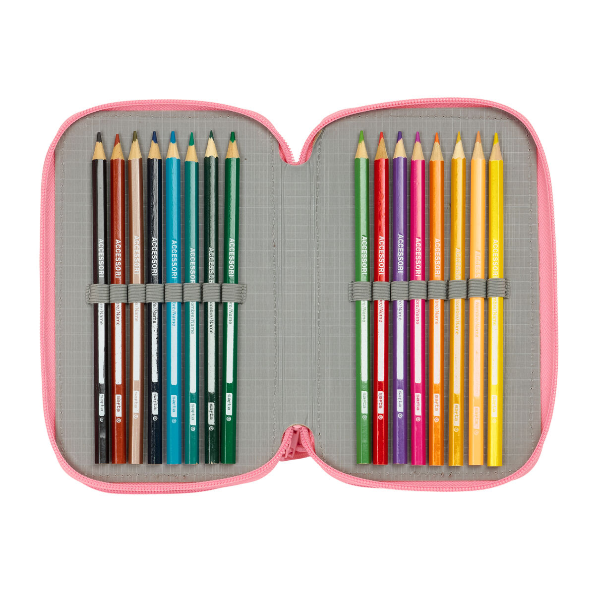 Pennfodral med tillbehör Moos Passion Multicolour 12,5 x 19,5 x 5,5 cm 37 Delar - 5
