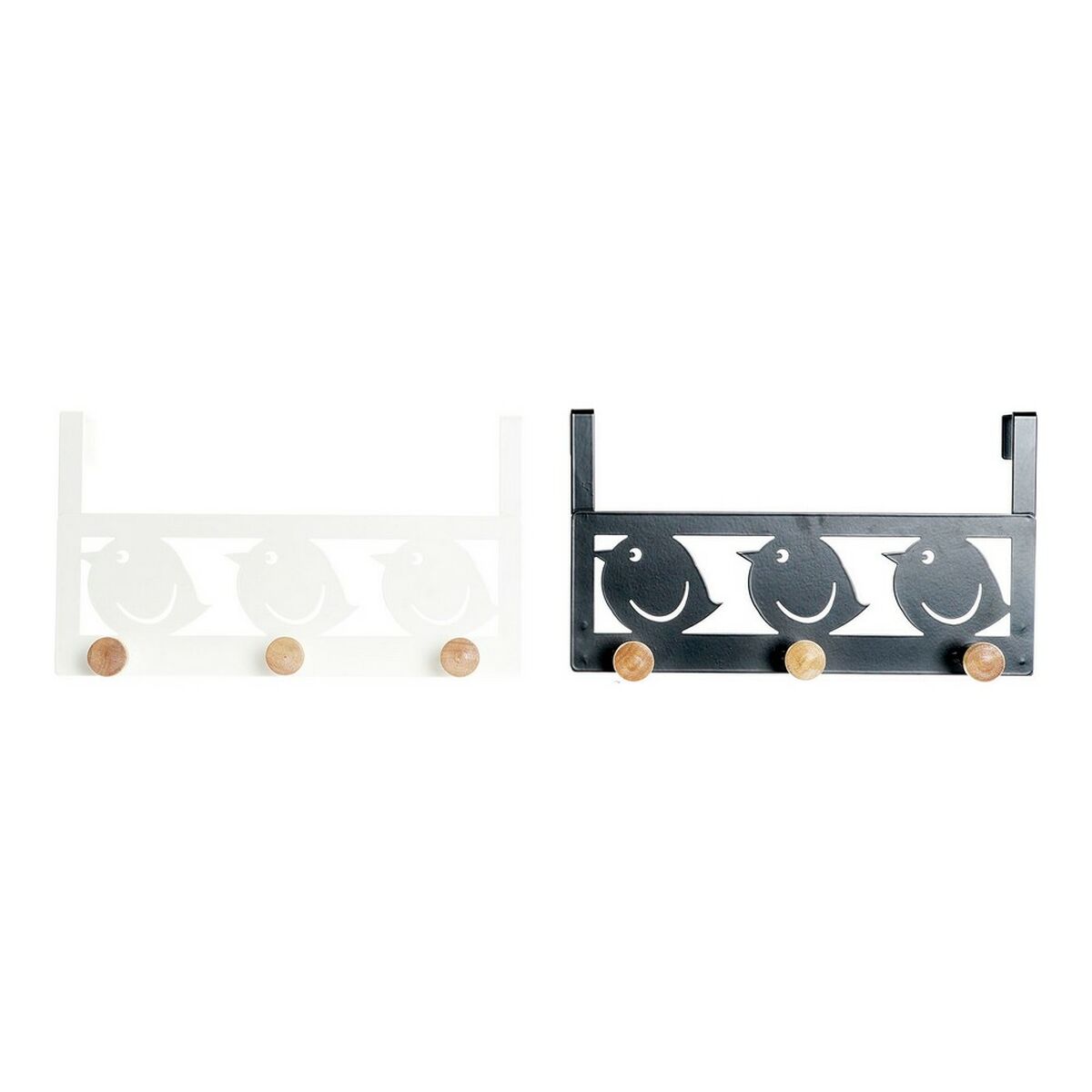 Dörrhängare DKD Home Decor 8424001835553 Fåglar Vit Svart Metall Trä MDF 28,5 x 9,5 x 16 cm (2 antal) - 4