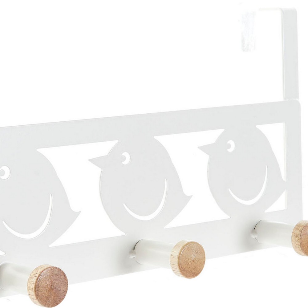 Dörrhängare DKD Home Decor 8424001835553 Fåglar Vit Svart Metall Trä MDF 28,5 x 9,5 x 16 cm (2 antal) - 3