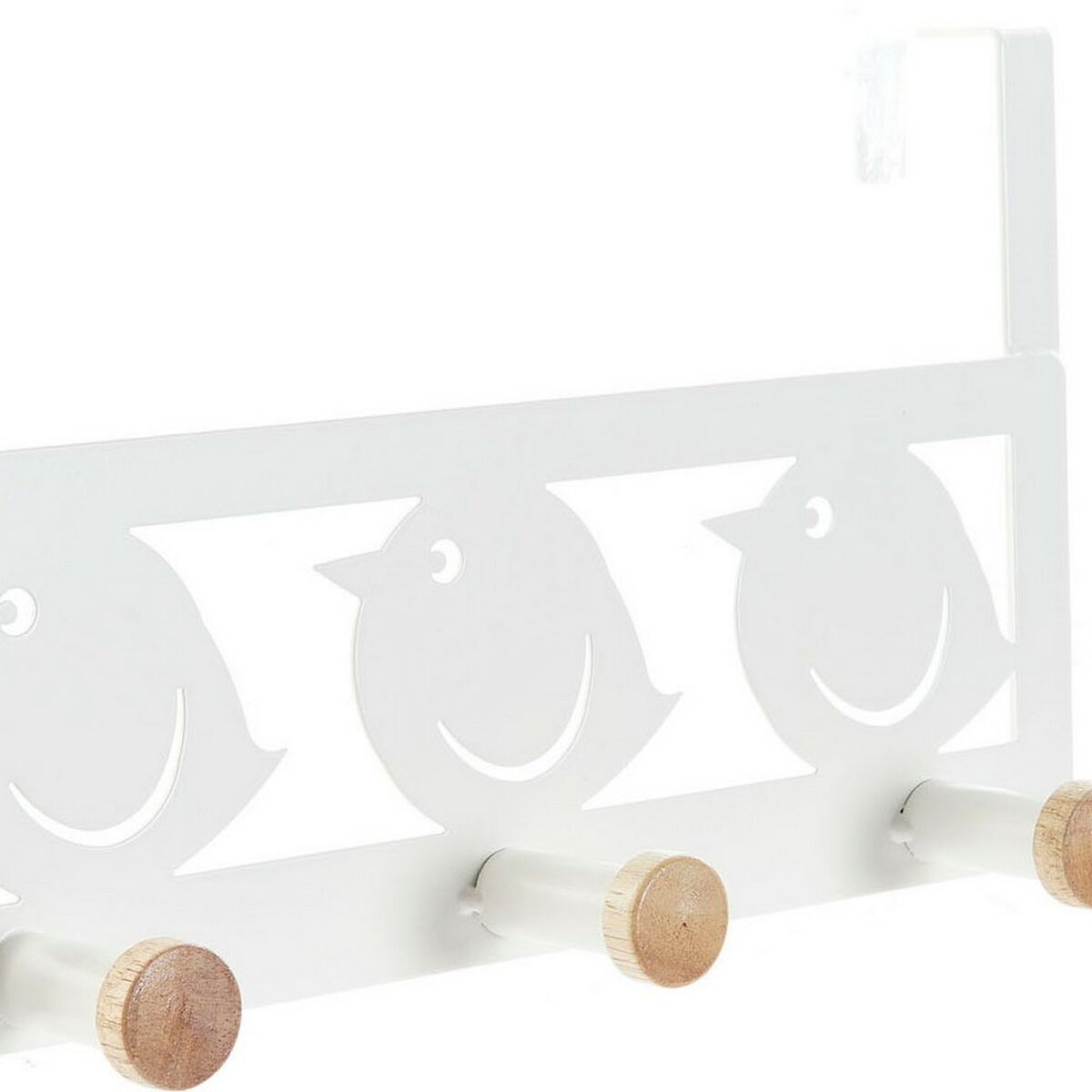 Dörrhängare DKD Home Decor 8424001835553 Fåglar Vit Svart Metall Trä MDF 28,5 x 9,5 x 16 cm (2 antal) - 5
