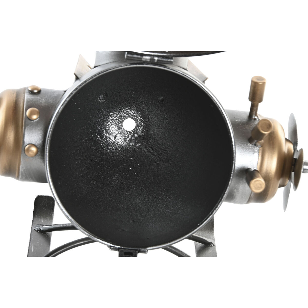 bordsklocka Home ESPRIT Gyllene Silvrig Flygplan Vintage - 3