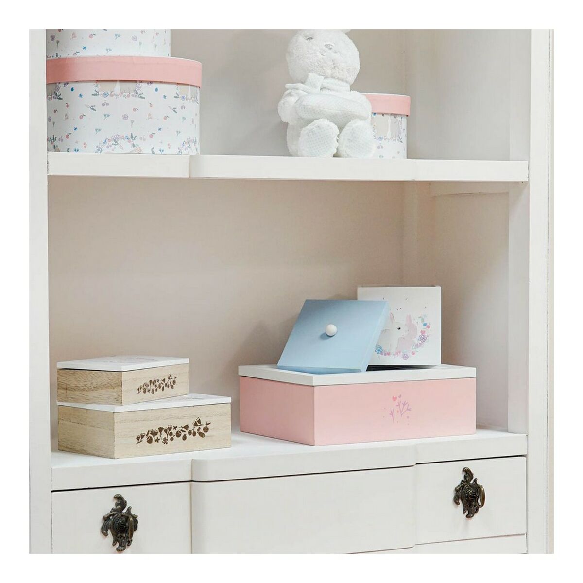 Uppsättning med Dekorativa Lådor DKD Home Decor Trä MDF (17 x 12 x 6 cm) - 2