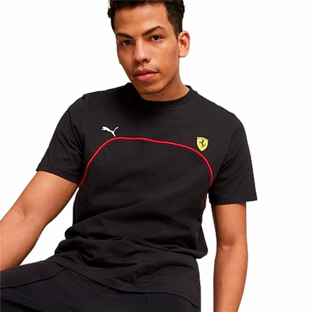 T-shirt med kortärm Herr Puma Ferrari Race Svart - 3