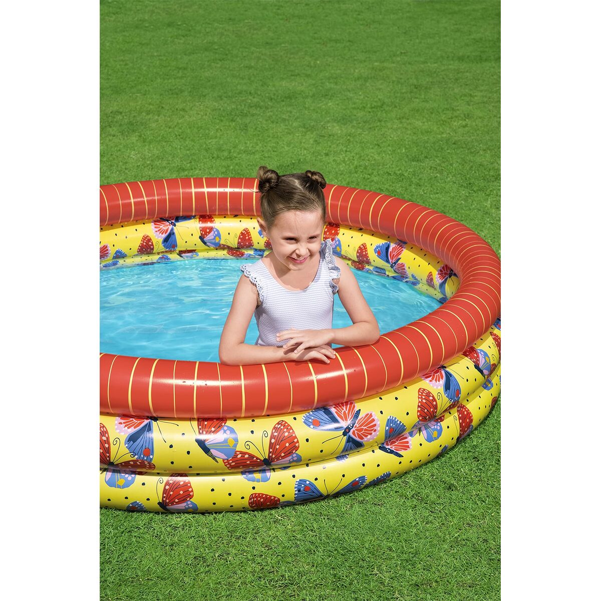Bestway Barns Uppblåsbar Pool 3 Ringar Fjärilar 168x38 cm +2 år Trädgård 51202 - 12