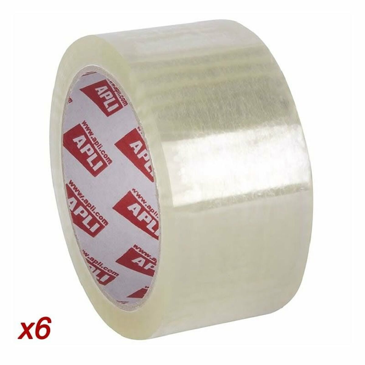 Självhäftande band Apli 11592 Transparent (6 Delar) (6 antal)