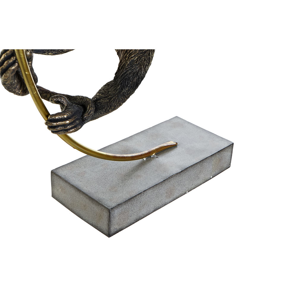 Prydnadsfigur DKD Home Decor 33 x 25 x 48 cm Svart Gyllene Apa Modern (2 antal) - 3