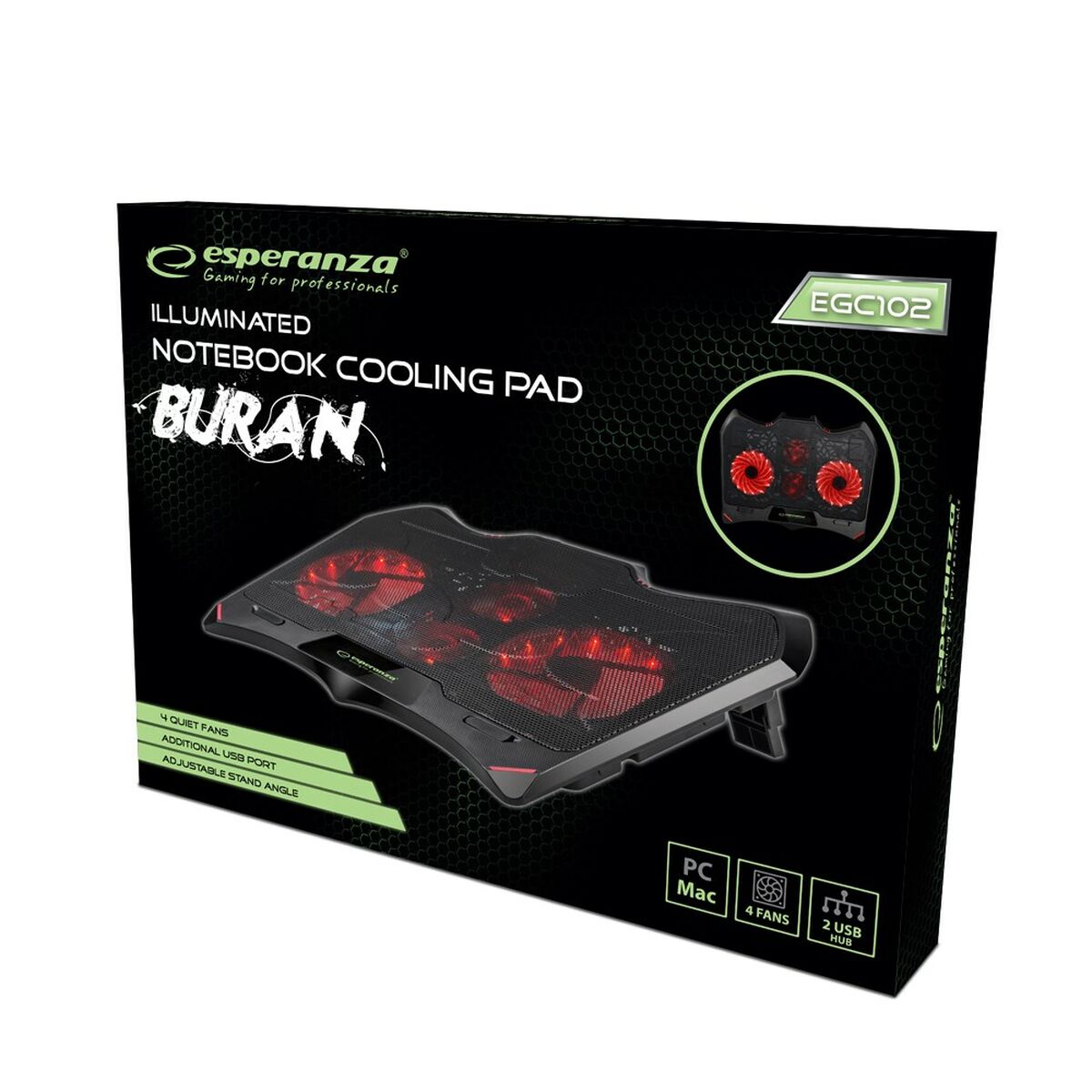 Kylplatta till laptop Esperanza EGC102 - 2