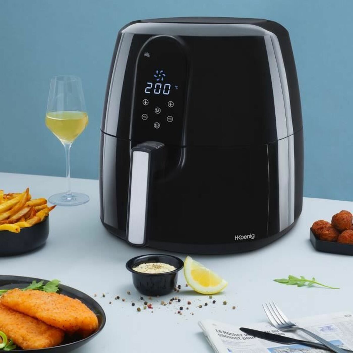 Luftfritös Hkoenig Svart 1800 W 5,5 L - 6