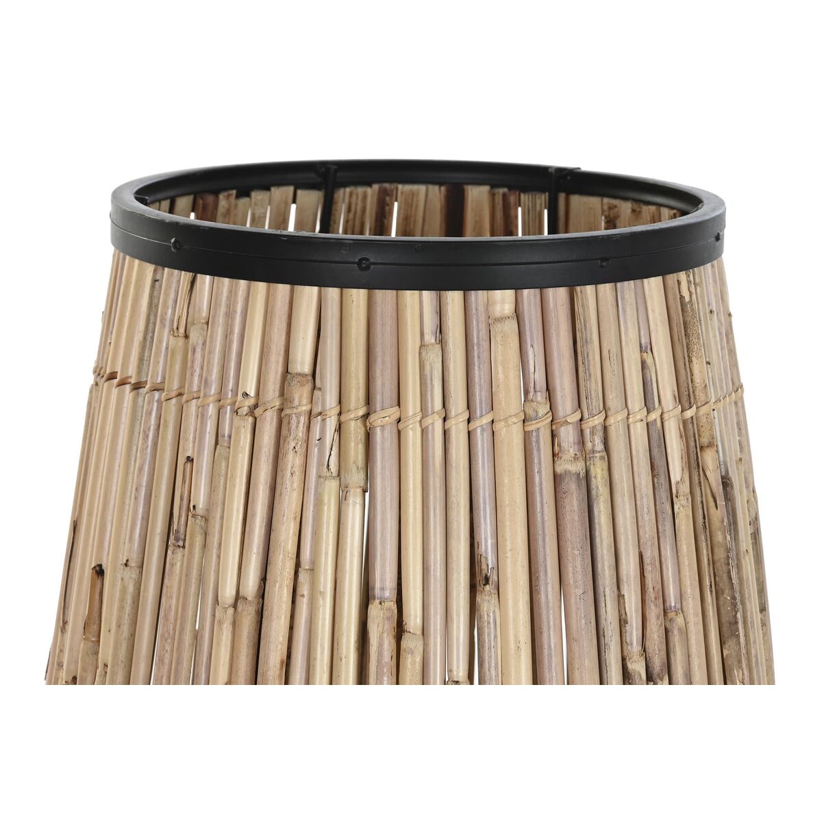 Vas DKD Home Decor Naturell Svart Metall Rattan 38 x 38 x 73 cm - 2