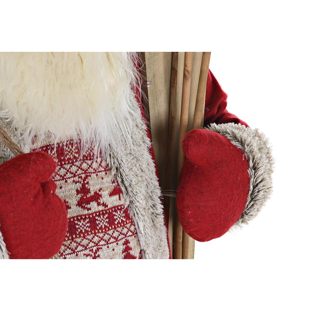 Julgranskula DKD Home Decor Tomte Röd Grå PVC Trä 60 x 50 x 124 cm - 3