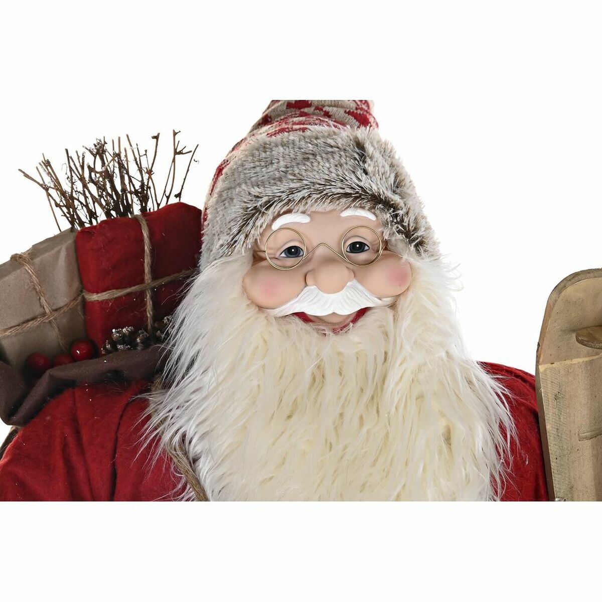 Julgranskula DKD Home Decor Tomte Röd Grå PVC Trä 60 x 50 x 124 cm - 2