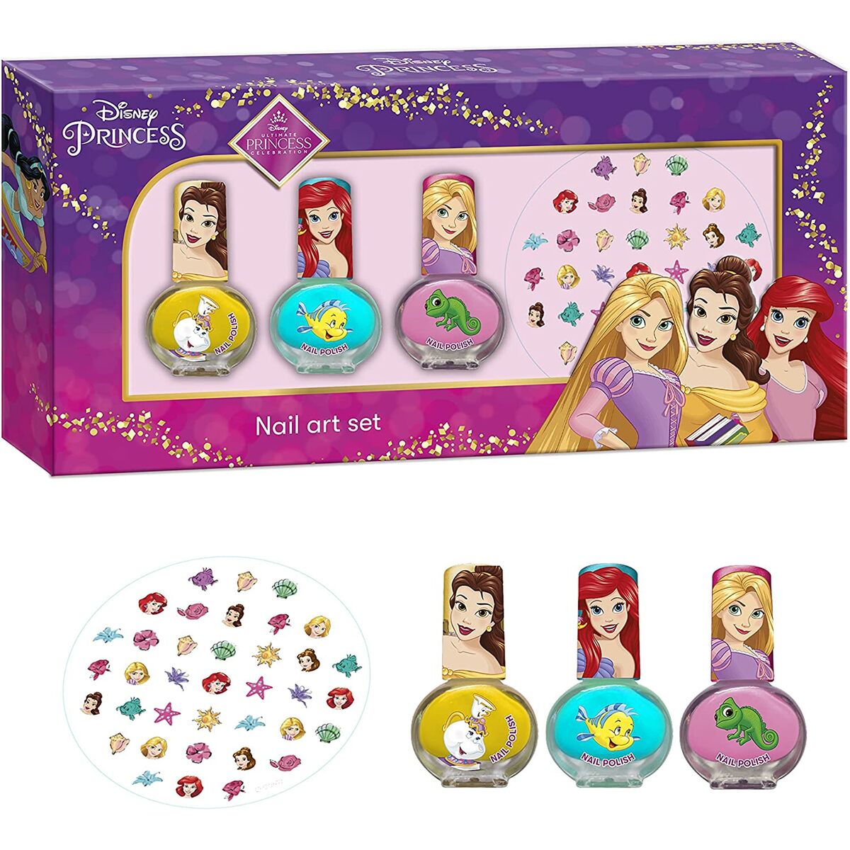 Manikyrset Lorenay 1676 Disneyprinsessa 4 Delar - 2