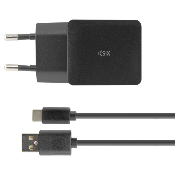 Väggladdare + USB A till USB C Kabel KSIX USB Svart - 3