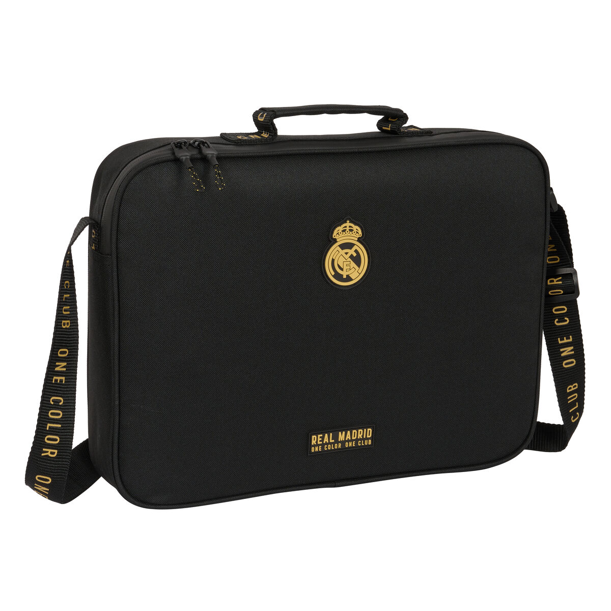 Skolväska Real Madrid C.F. Svart 38 x 28 x 6 cm