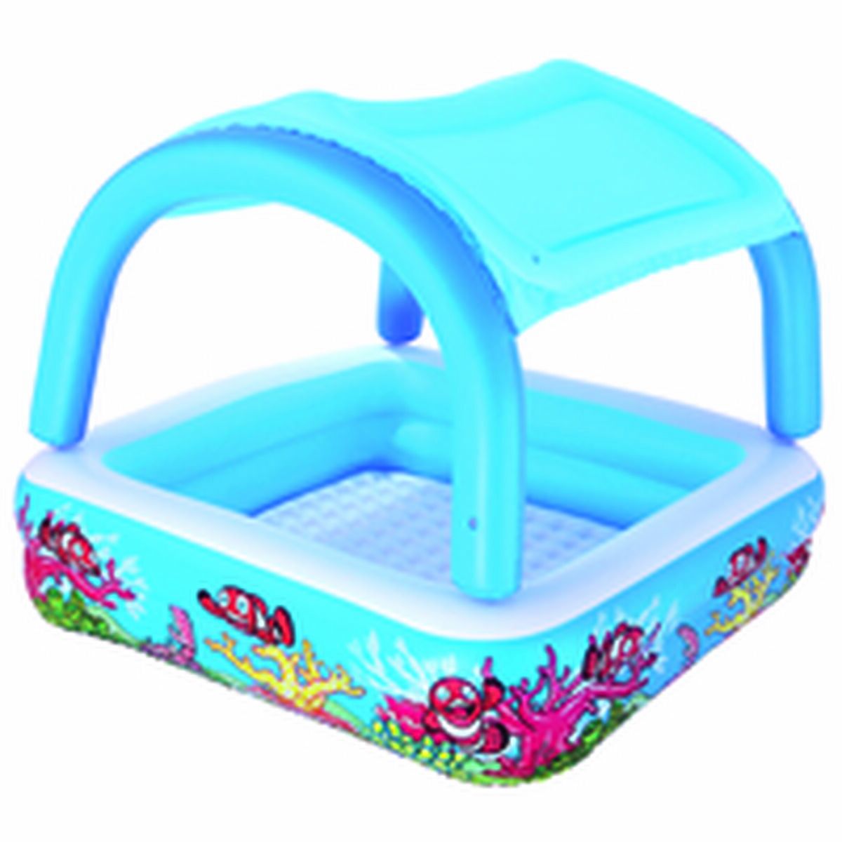 Bestway Uppblåsbar Barnpool Avtagbart Tak 140x140x114 cm +2 År Trädgård 52192 - 15
