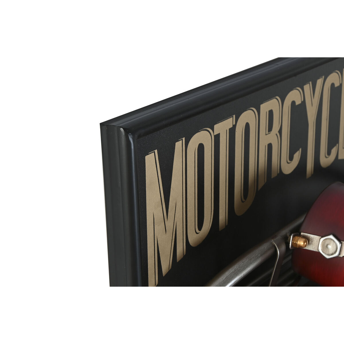 Väggklocka Home ESPRIT Svart Röd Gyllene PVC Metall Motorcykel Vintage 60 x 18 x 120 cm - 2