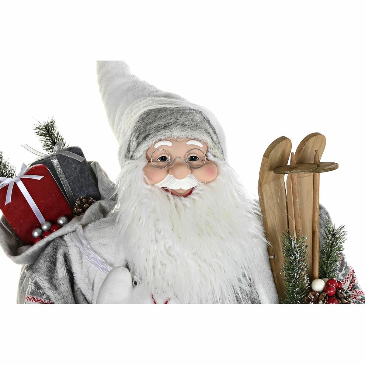 Julgranskula DKD Home Decor Tomte Grå PVC Trä 60 x 50 x 124 cm - 4