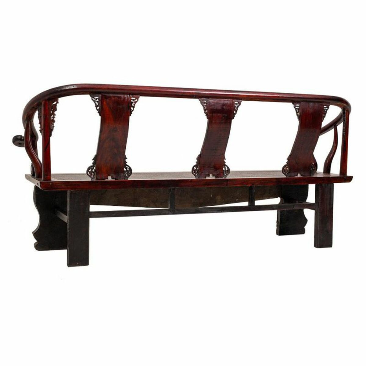 Bänk Alexandra House Living Rattan Almträ 64 x 95 x 210 cm - 5