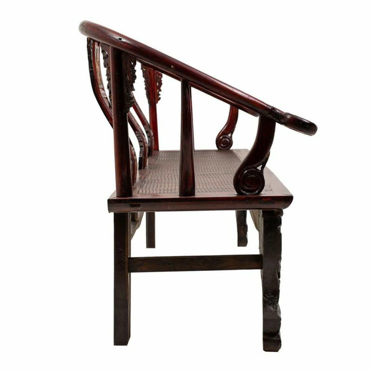 Bänk Alexandra House Living Rattan Almträ 64 x 95 x 210 cm - 4