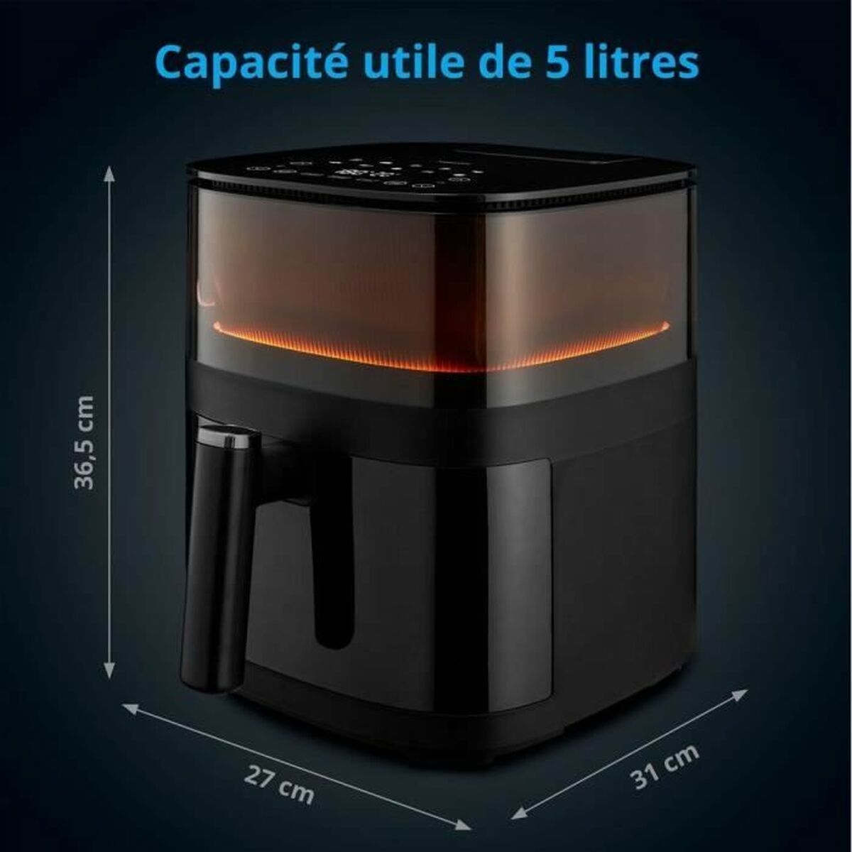 Luftfritös Medion Svart 1500 W 5 L - 6
