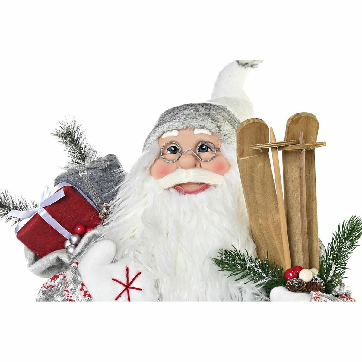 Dekoration DKD Home Decor Tomte Vit Röd Grå PVC 45 x 34 x 83 cm - 2