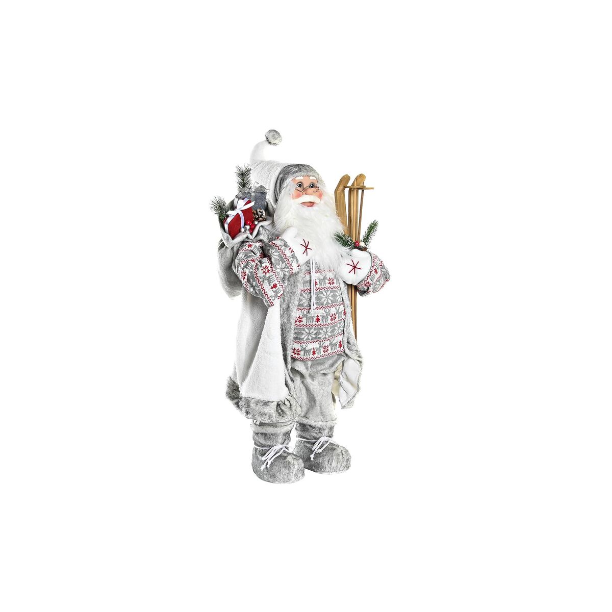 Dekoration DKD Home Decor Tomte Vit Röd Grå PVC 45 x 34 x 83 cm