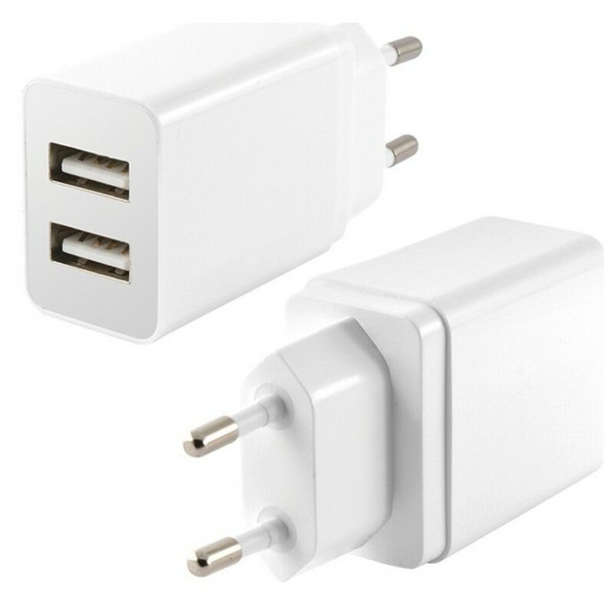 Väggladdare KSIX 2 USB 2.4A Vit - 7