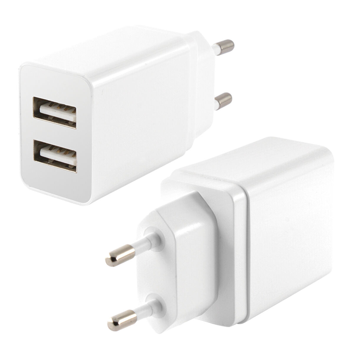 Väggladdare KSIX 2 USB 2.4A Vit - 20