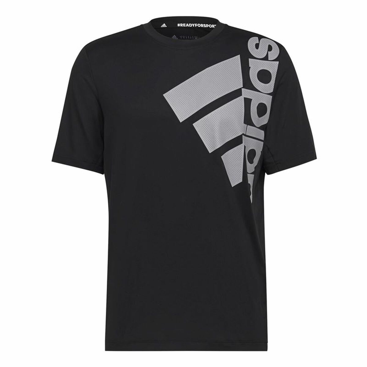 T-shirt med kortärm Herr Adidas Big Badge Svart - 3