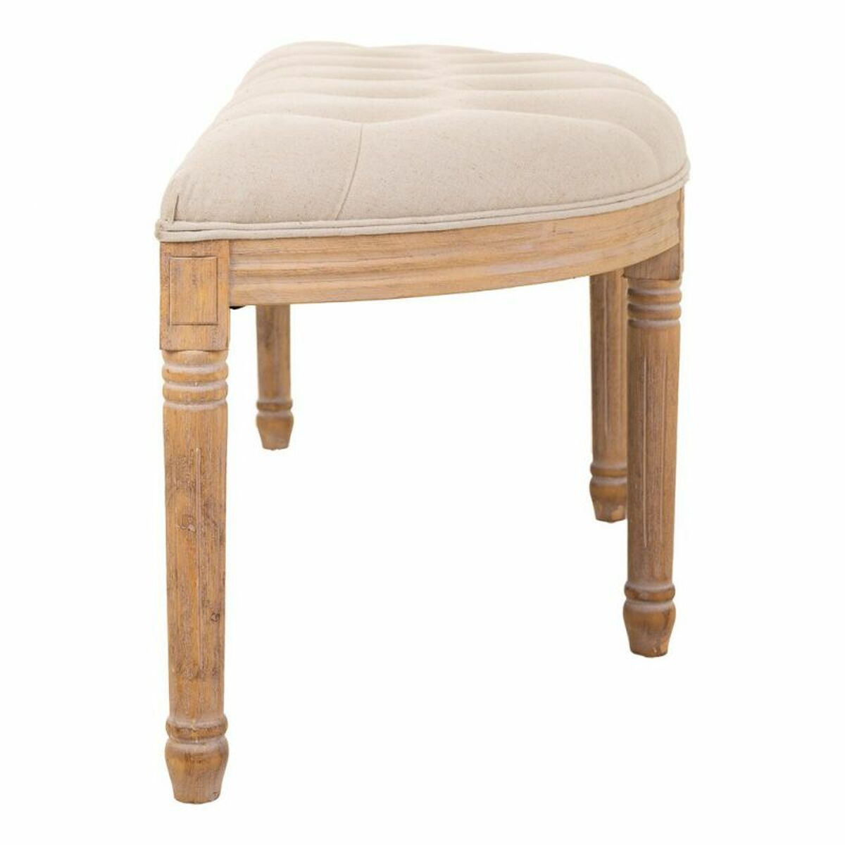 Sittpall Alexandra House Living Kräm Gummiträ 45 x 48 x 125 cm - 3