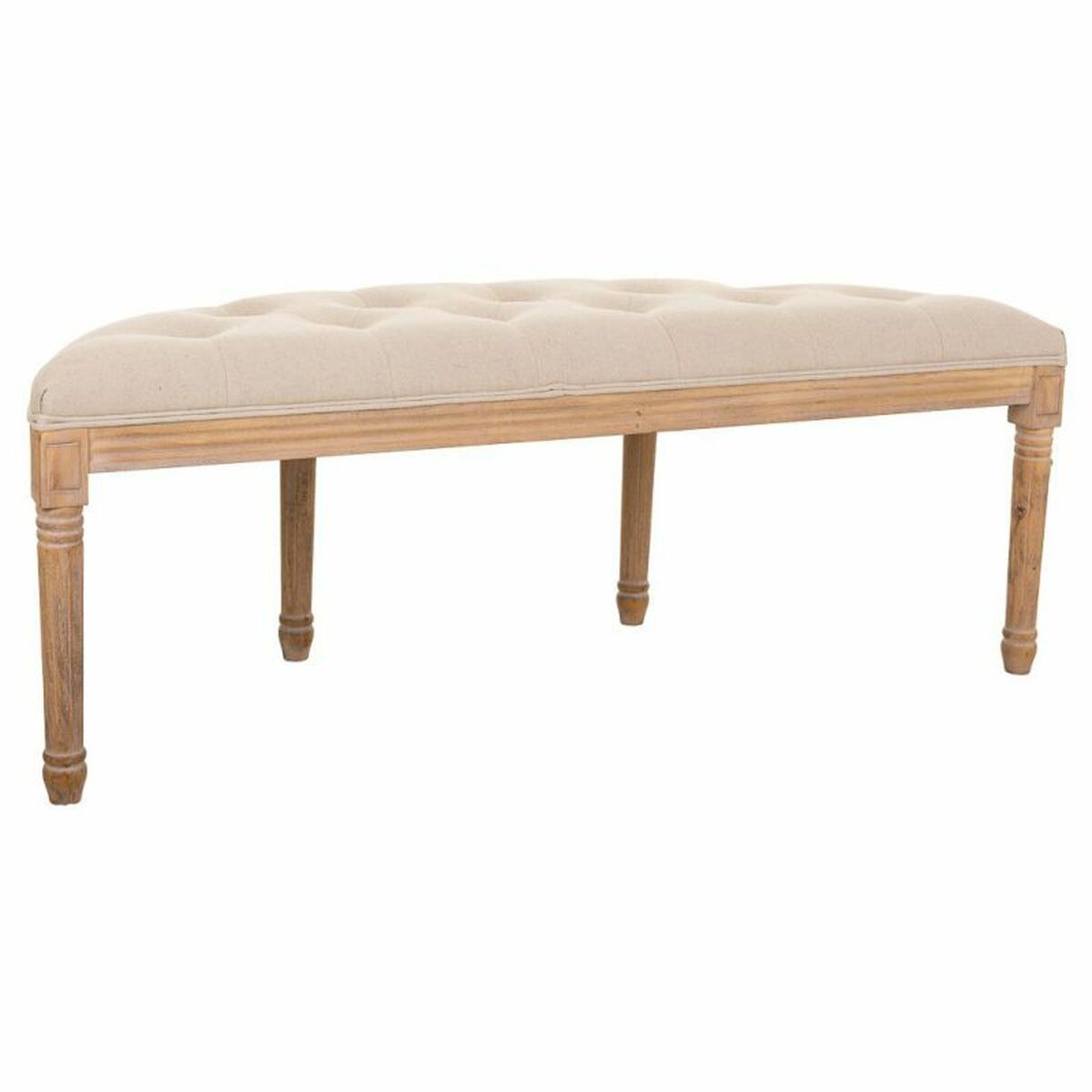 Sittpall Alexandra House Living Kräm Gummiträ 45 x 48 x 125 cm - 4